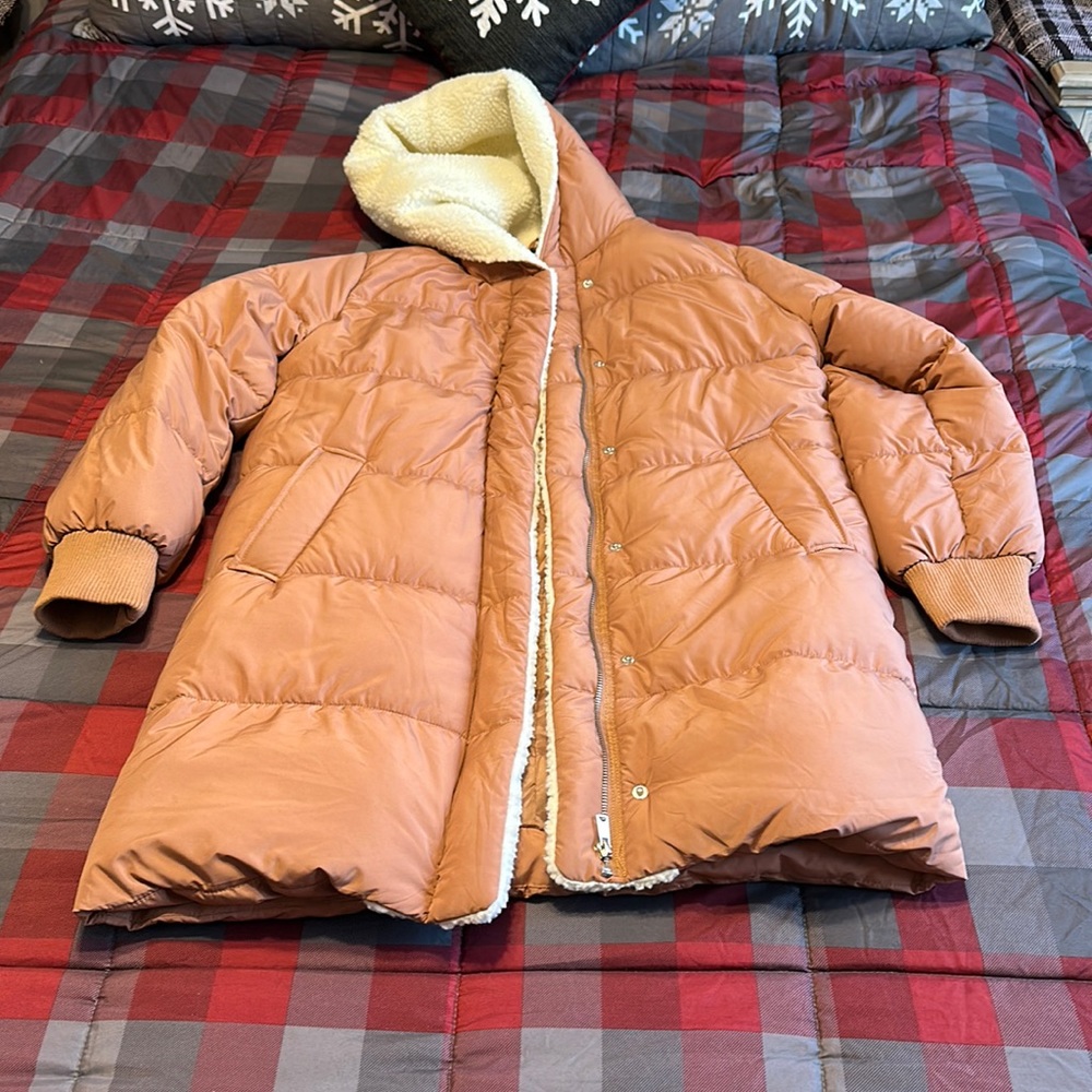 Puffer Jacket w/Sherpa Lined Hood